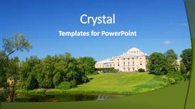  Presentation with saint - Beautiful presentation featuring grand palace on hill in pavlovsk park saint-petersburg russia backdrop and a teal colored foreground