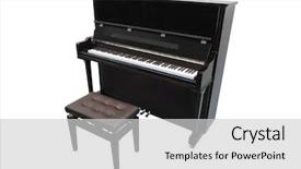  Presentation with piano - Beautiful presentation design featuring grand piano isolated backdrop and a light gray colored foreground