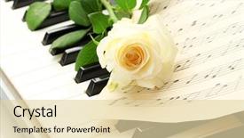  Presentation with piano keyboard - Cool new theme with key whole - background of piano keyboard backdrop and a lemonade colored foreground