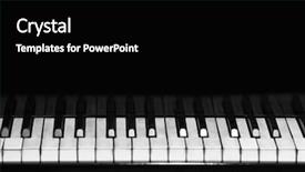  Presentation with piano - Cool new theme with black piano close up backdrop and a black colored foreground