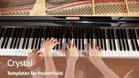  Presentation with piano - PPT layouts enhanced with two people a couple playing background and a coral colored foreground