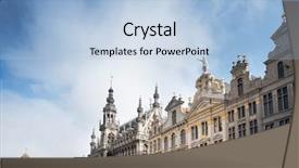  Presentation with brussels - Cool new slide deck with grand place at brussels belgium backdrop and a  colored foreground