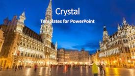  Presentation with brussels - Amazing presentation theme having grand place in brussels belgium backdrop and a ocean colored foreground