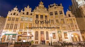  Presentation with brussels - Amazing theme having grand place in brussels belgium backdrop and a gold colored foreground