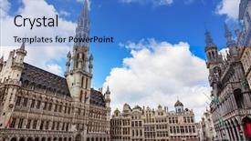  Presentation with place de henné dans la médecine traditionnelle - Slide deck consisting of grand place in brussels belgium background and a teal colored foreground