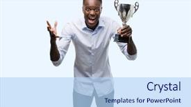  Presentation with african american marriage - PPT theme consisting of grand prix - young african american man holding background and a light blue colored foreground