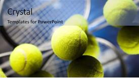  Presentation with tennis - Colorful presentation design enhanced with grand slam - sport tennis backdrop and a  colored foreground