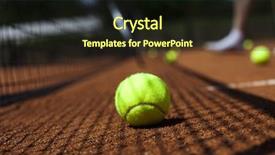  Presentation with tennis - Presentation theme with grand slam - tennis ball background and a  colored foreground