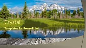  Presentation with teton - Theme featuring grand-teton-mountains-from-schwabacher background and a tawny brown colored foreground