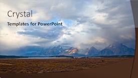  Presentation with teton - Cool new theme with grand-teton-national-park-wyoming backdrop and a light blue colored foreground