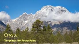  Presentation with teton - PPT theme consisting of grand-teton-national-park-wyoming background and a tawny brown colored foreground