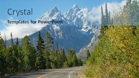  Presentation with teton - Beautiful PPT layouts featuring grand-teton-national-park-wyoming backdrop and a light blue colored foreground