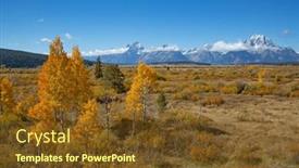  Presentation with teton - PPT theme having grand-teton-national-park-wyoming background and a tawny brown colored foreground