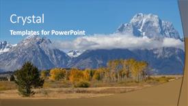  Presentation with teton - Presentation design featuring grand-teton-national-park-wyoming background and a teal colored foreground