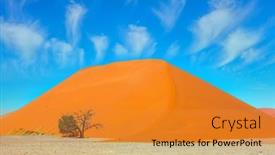  Presentation with africa tourism - Amazing presentation theme having grand-trip-to-africa-namib backdrop and a gold colored foreground