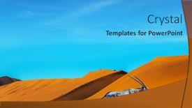  Presentation with tourism - Presentation theme consisting of grand-trip-to-namibia-namib background and a light blue colored foreground