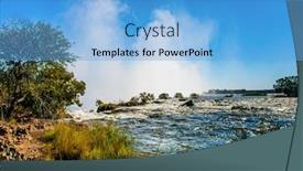  Presentation with africa tourism - PPT layouts consisting of grand-victoria-falls-victoria background and a light blue colored foreground