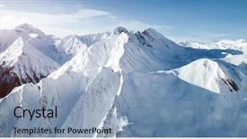  Presentation with winter border - PPT layouts consisting of grand view over steep slopes background and a light blue colored foreground