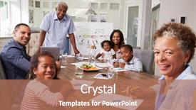  Presentation with meeting family - Cool new presentation with grandad presenting a home meeting backdrop and a coral colored foreground