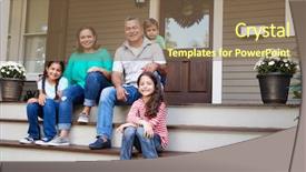  Presentation with leading change - Amazing slide set having grandchildren sit on steps lead backdrop and a violet colored foreground