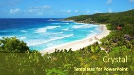  Presentation with beach - Presentation theme having grande-anse-beach-in-la background and a tawny brown colored foreground