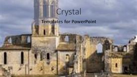  Presentation with unesco - Presentation theme consisting of grande-sauve-abbey-unesco-site and a light blue colored foreground