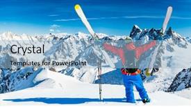  Presentation with blanc - PPT layouts having grandes jorasses and dent background and a light blue colored foreground