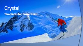  Presentation with blanc - Presentation having grandes jorasses and dent background and a cobalt blue colored foreground