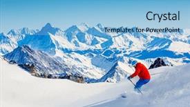  Presentation with blanc - Audience pleasing PPT theme consisting of grandes jorasses and dent backdrop and a light blue colored foreground