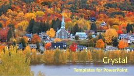  Presentation with forestry - Cool new presentation theme with grandes-piles-quebec-canada-october backdrop and a tawny brown colored foreground