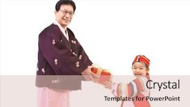  Presentation with grandfather - Audience pleasing slides consisting of grandfather and child backdrop and a lemonade colored foreground