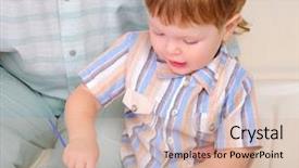  Presentation with grandfather - Slides consisting of young caucasian female sketchbook - grandfather and his grandson involved background and a soft green colored foreground