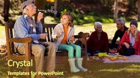  Presentation with part time job during studies - Amazing PPT layouts having grandfather blowing bubbles with granddaughter backdrop and a tawny brown colored foreground