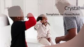  Presentation with chritmas pajamas - Presentation design consisting of grandfather in bathroom wearing pajamas background and a soft green colored foreground