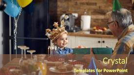  Presentation with grandfather - PPT layouts featuring grandfather-s-thoughtful-gift-brings background and a  colored foreground