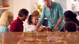  Presentation with grandfather - Presentation design consisting of grandfather-serving-as-multi-generation background and a red colored foreground