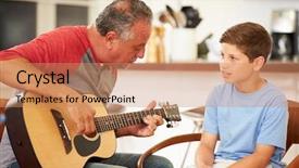  Presentation with grandfather - Presentation theme featuring one yellow and ripe lemon isolated on white background tropical fruit background and a gold colored foreground