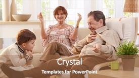  Presentation with story - Theme consisting of grandfather telling tales to his background and a red colored foreground