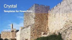  Presentation with tower - Audience pleasing slides consisting of yoga red rubber stamp over a white background backdrop and a lemonade colored foreground