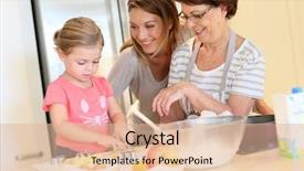  Presentation with baking cookies - Cool new slides with grandkids - little girl with mom backdrop and a lemonade colored foreground