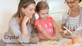  Presentation with baking cookies - Amazing slide deck having grandkids - little girl with mom backdrop and a coral colored foreground