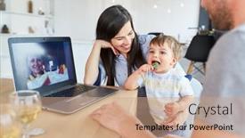  Presentation with grandma - Slides featuring grandma-congratulates-her-birthday background and a coral colored foreground