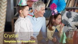  Presentation with grandma - Amazing presentation having grandma-enjoys-a-birthday-party backdrop and a tawny brown colored foreground