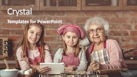  Presentation with grandma - Audience pleasing presentation consisting of grandma with her little granddaughters backdrop and a violet colored foreground