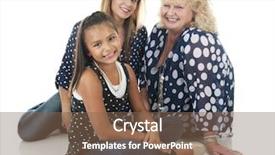  Presentation with generations - Amazing slide set having grandmother all wear navy backdrop and a violet colored foreground