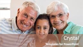  Presentation with living room - Presentation consisting of grandmother and grand father background and a coral colored foreground