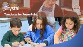  Presentation with baking cookies - Audience pleasing PPT layouts consisting of grandmother and grandchild baking cookies together backdrop and a red colored foreground