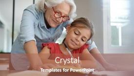  Presentation with homework - Slide deck consisting of grandmother-helping-grandkid-with-homework background and a red colored foreground