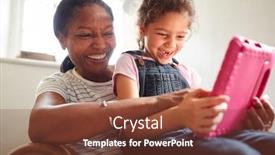  Presentation with movie - Amazing slide deck having grandmother-sitting-in-chair backdrop and a tawny brown colored foreground