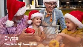  Presentation with grandma - Audience pleasing slides consisting of grandpa-grandma-and-grandchildren backdrop and a coral colored foreground